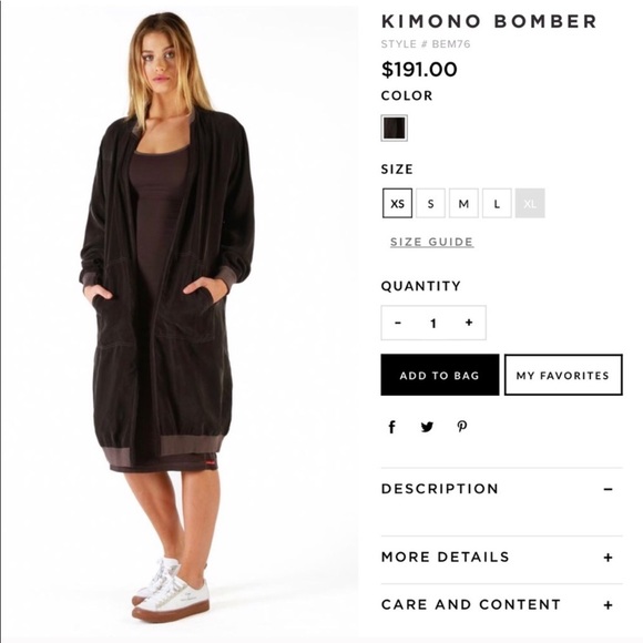 Hard Tail Jackets & Coats Nwt Hard Tail Kimono Bomber Jacket Poshmark